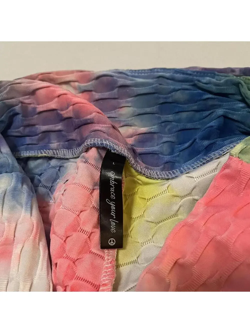 tye dye foldover shorts - Picture 7 of 7
